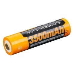 Fenix 18650 Battery ARB-L18-3500U With Micro USB Port | BrightGuy Is An Authorized Fenix Distributor -Flashlight Discount Store Fenix 18650 Battery ARB L18 3500U 2 1