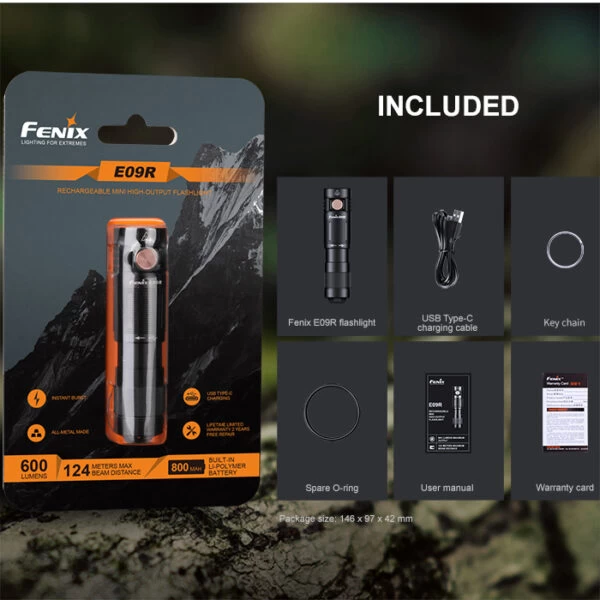 Fenix E09R EDC Rechargeable Flashlight | 600 Lumens | Fenix Distributor 8 Fenix E09R EDC Rechargeable Flashlight | 600 Lumens | Fenix Distributor - Image 6