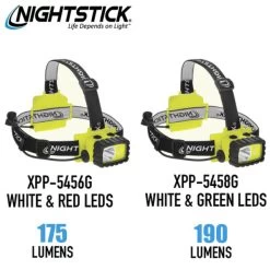 Nightstick Intrinsically Safe LED Headlamps XPP-5458G, XPP-5456G