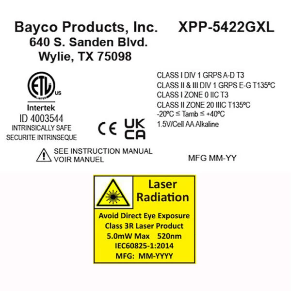 Nightstick XPP-5422GXL Flashlight With Green Laser | Intrinsically Safe 4 Nightstick XPP-5422GXL Flashlight With Green Laser | Intrinsically Safe - Image 2