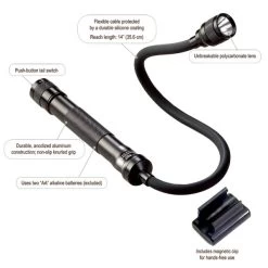 Streamlight JR Reach Flashlight With Flexible Cable | 71600 -Flashlight Discount Store Streamlight JR Reach Flashlight with Flexible Cable 10 600x600 1